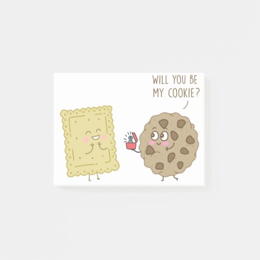Cookie Vorschlag - Heiraten Sie mich? Post-it Klebezettel (Vorderseite)