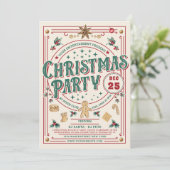 Cookie Weihnachts-Party Einladung (Stehend Vorderseite)