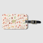 Cookie Weihnachtsmuster - Süß und feierlich Gepäckanhänger (Vorderseite (Horizontal))