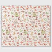 Cookie Weihnachtsmuster - Süß und feierlich Geschenkpapier (Flach)