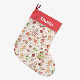 Cookie Weihnachtsmuster - Süß und feierlich Großer Weihnachtsstrumpf