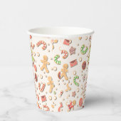 Cookie Weihnachtsmuster - Süß und feierlich Pappbecher (Rechts)