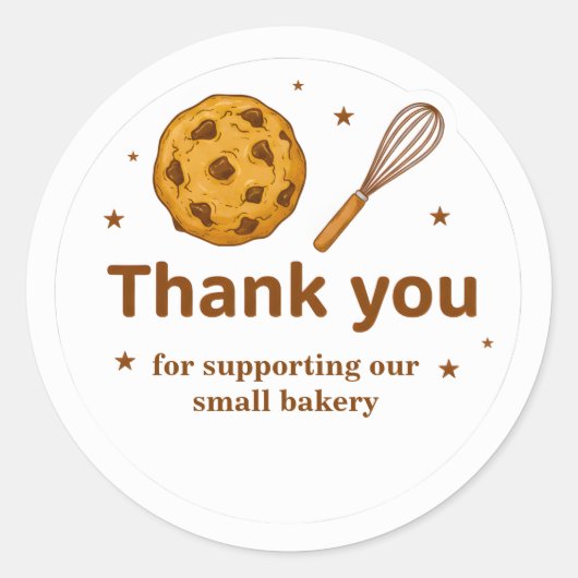 Cookie & Whisk Bakery Thank You Sticker (Vorderseite)