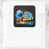 Cookie will Kekse Quadratischer Aufkleber (Tasche)