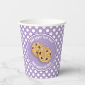 Cookie Zeit Ihr Text auf niedlich gepunktetem Lich Pappbecher (Vorderseite)