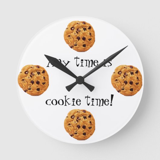 Cookie-Zeit Runde Wanduhr (Vorderseite)