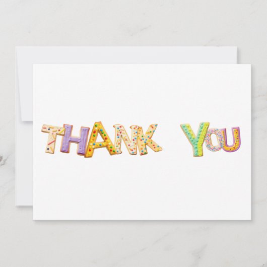 COOKIE ZUCKERGUSS EXTREME SCHRIFTART DANKESKARTE (Vorderseite)