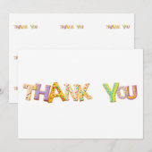 COOKIE ZUCKERGUSS EXTREME SCHRIFTART DANKESKARTE (Vorne/Hinten)