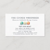 Cookie Zuhause Bakery Hütte Food Visitenkarte (Rückseite)
