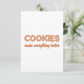 Cookies Alles Bessere Dankeskarte (Stehend Vorderseite)