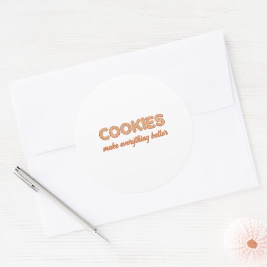 Cookies Alles Bessere Runder Aufkleber (Umschlag)