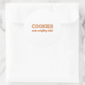 Cookies Alles Bessere Runder Aufkleber (Tasche)