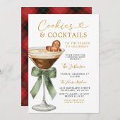 Cookies and Cocktails Party Gingerbread Martini Einladung (Vorne/Hinten)