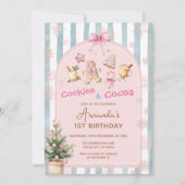 Cookies and Cocoa Christmas Kids Birthday Einladung (Vorderseite)
