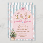 Cookies and Cocoa Christmas Kids Birthday Einladung (Vorne/Hinten)