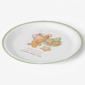 Cookies and Cocoa Winter Baby Shower Pappteller (Schrägansicht)