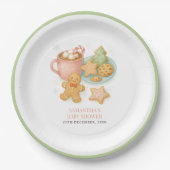 Cookies and Cocoa Winter Baby Shower Pappteller (Vorderseite)