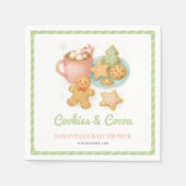Cookies and Cocoa Winter Baby Shower  Serviette (Vorderseite)