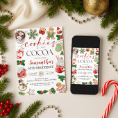 Cookies and Cocoa Winter Birthday Invitation Einladung