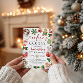 Cookies and Cocoa Winter Birthday Invitation Einladung