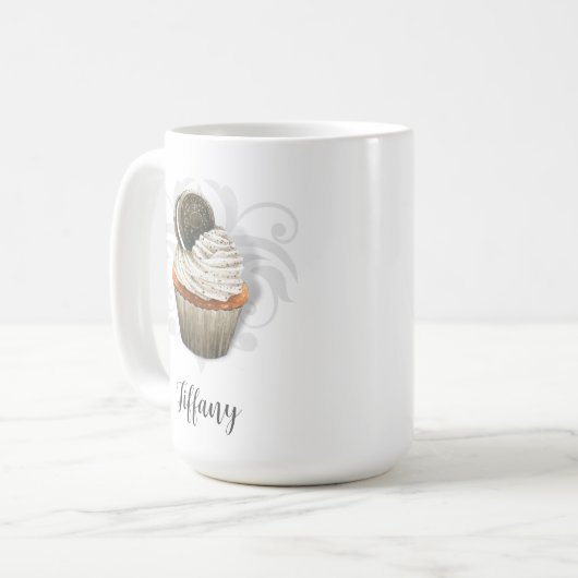 Cookies and cream cupcake mug kaffeetasse (Vorderseite Links)