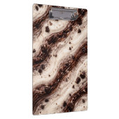 Cookies and Cream Milkshake Marble Texture Design Klemmbrett (Rechts)