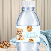 Cookies and Milk Baby Shower - Teddy Bear Baby Wasserflaschenetikett