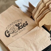 Cookies Backed With Love Heart Custom Name Gummistempel