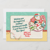 Cookies backen Weihnachtsfotokarten Einladung (Rückseite)