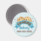 Cookies Bäckerei Circle Magnet (Vorderseite/Rückseite)