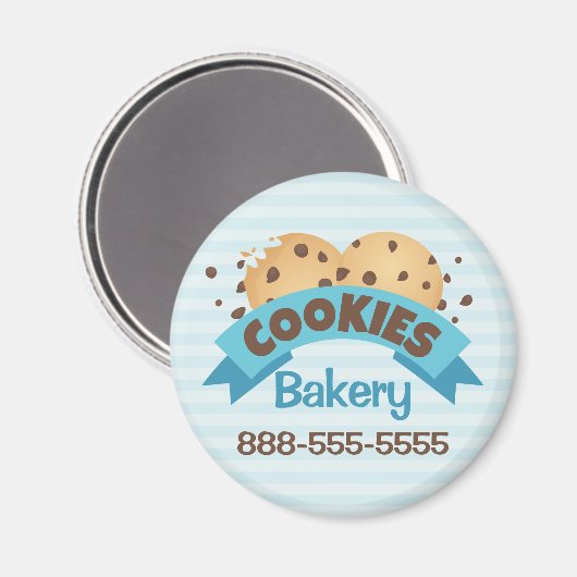 Cookies Bäckerei Circle Magnet (Vorderseite/Rückseite)
