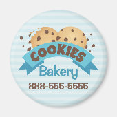 Cookies Bäckerei Circle Magnet (Vorne)