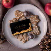 Cookies Bäckerei QR Code Schwarz Beruflich Visitenkarte