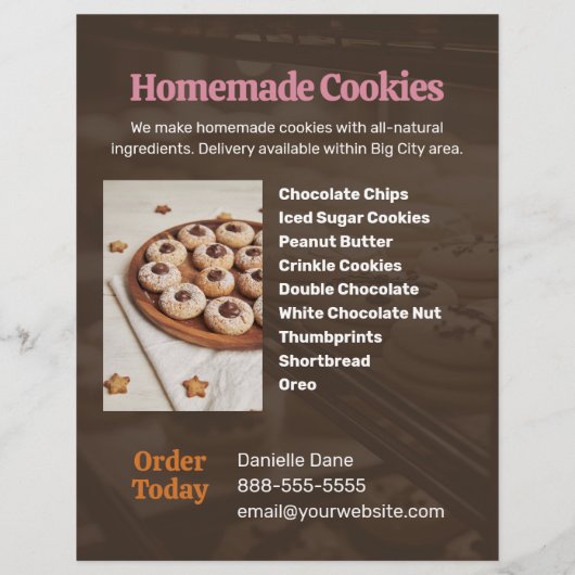 Cookies Bakery Flyer Template (Hinten)