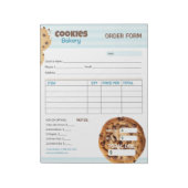 Cookies Bakery Order Invoice Form Notizblock (Rotiert)