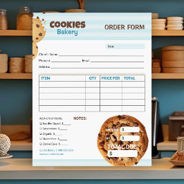 Cookies Bakery Order Invoice Form Notizblock