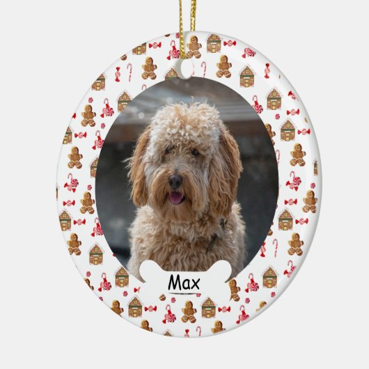Cookies Benutzerdefiniertes Foto für Welpen Keramik Ornament (Links)