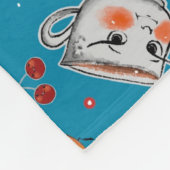 Cookies, Buns: blaues Hintergrundmuster Fleecedecke (Ecke)