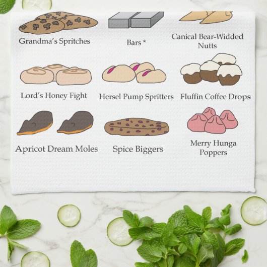 Cookies by AI Weirdness - Kitchen towel Geschirrtuch (Gefaltet)