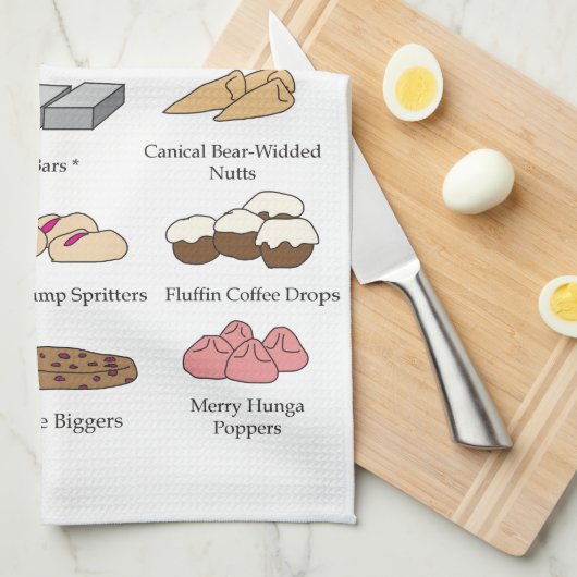 Cookies by AI Weirdness - Kitchen towel Geschirrtuch (Viertel Falte)