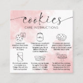 Cookies Care Guide Bäckerei Vielen Dank Quadratische Visitenkarte (Vorderseite)