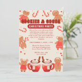 Cookies & Coca Weihnachtsgebäck Party Einladung (Stehend Vorderseite)