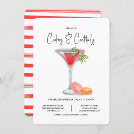 Cookies & Cocktails Weihnachtscocktail Party Einladung