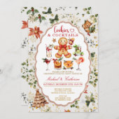 Cookies & Cocktails Winter Christmas Holiday Party Einladung (Vorne/Hinten)