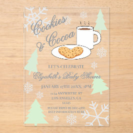Cookies & Cocoa Baby Shower Acryleinladungen