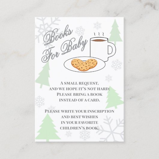 Cookies & Cocoa Baby Shower Books For Baby Begleitkarte (Vorderseite)