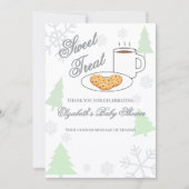 Cookies & Cocoa Baby Shower Dankeskarte (Vorderseite)