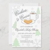 Cookies & Cocoa Baby Shower Einladung (Vorderseite)