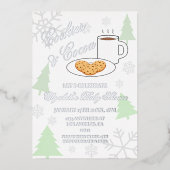 Cookies & Cocoa Baby Shower Folieneinladung (Vorderseite)