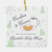 Cookies & Cocoa Baby Shower Keramikornament (Vorderseite)